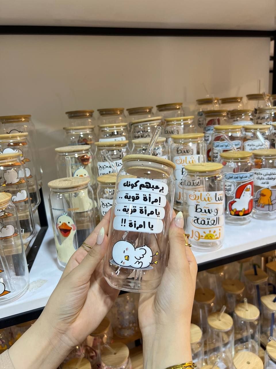 مج كانز زجاج بطباعة بارزة