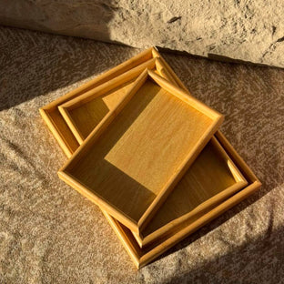 طقم صواني خشب MDF 3 قطع