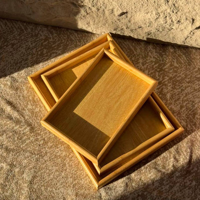 طقم صواني خشب MDF 3 قطع